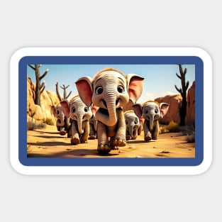 Baby Elephant Walk Sticker